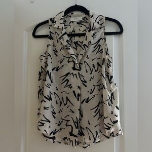 Azoe Women's Black and White Sleeveless Top